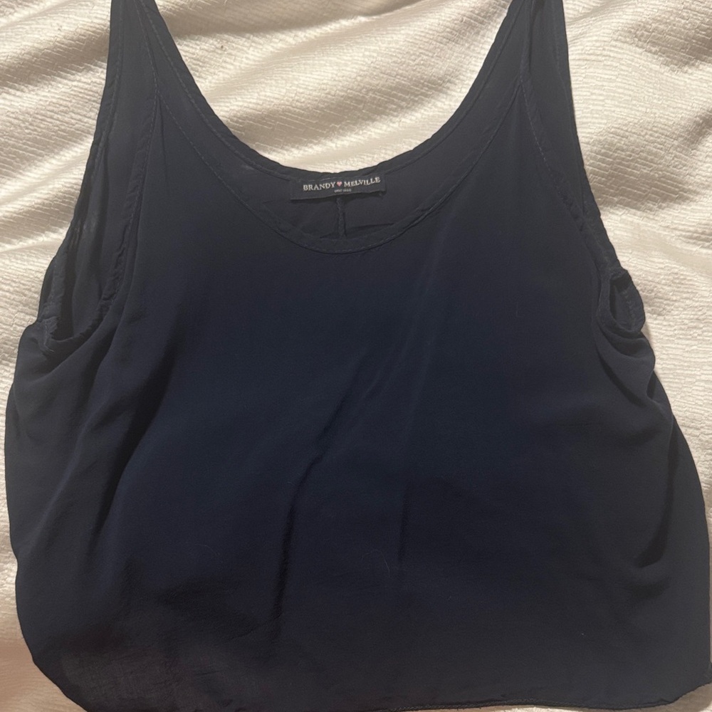 Brandy Melville Dark Blue Sleeveless Top